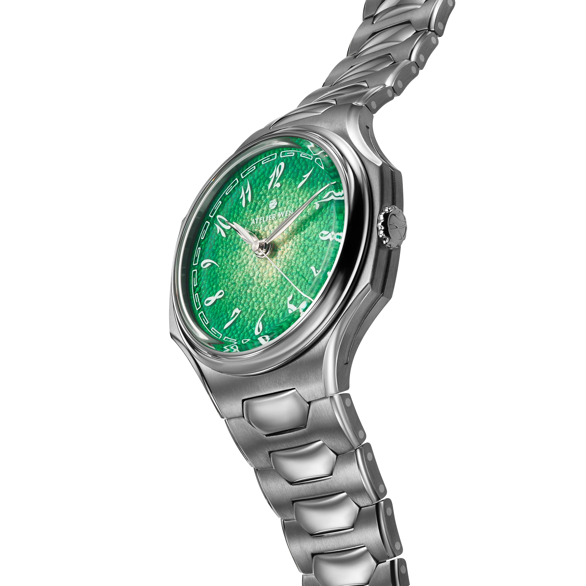 Atelier Wen Inflection Green Dial 幽 YŌU 40mm Tantalum Bracelet Watch - Image 5