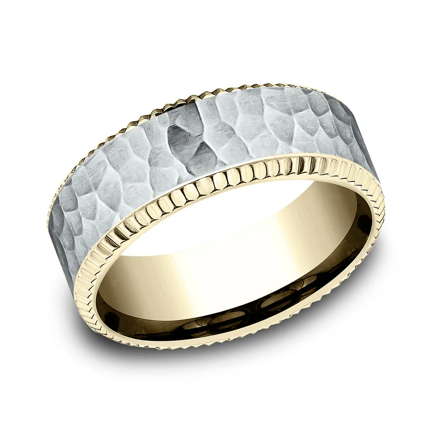 Benchmark The Anderson 8mm Two Tone Wedding Band