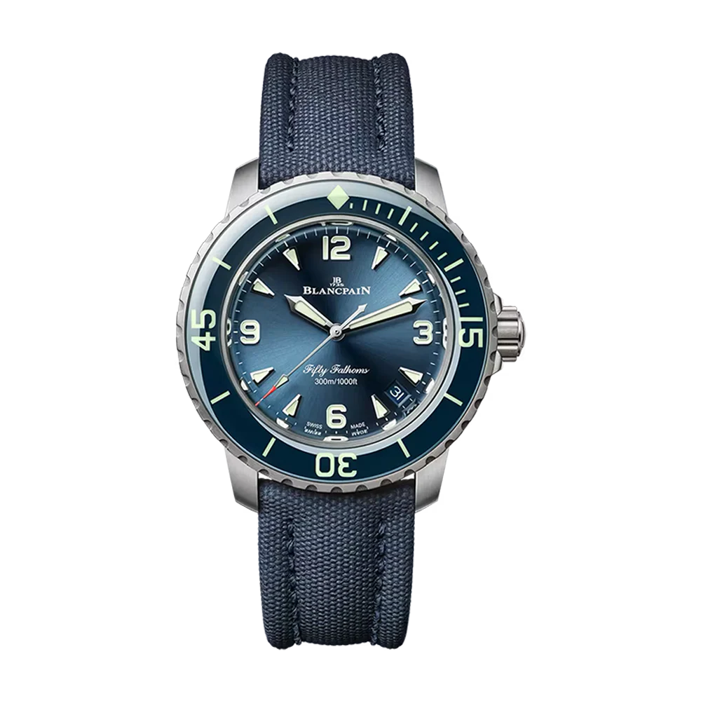 Blancpain Fifty Fathoms 38mm Blue Titanium Watch