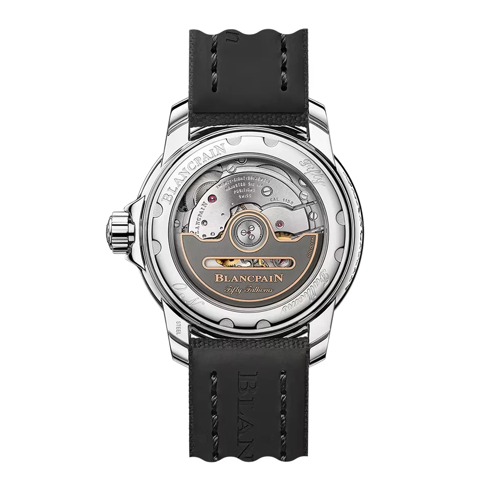 Blancpain Fifty Fathoms Automatique 38.20mm Black Dial Steel Sail Canvas Strap - Image 2