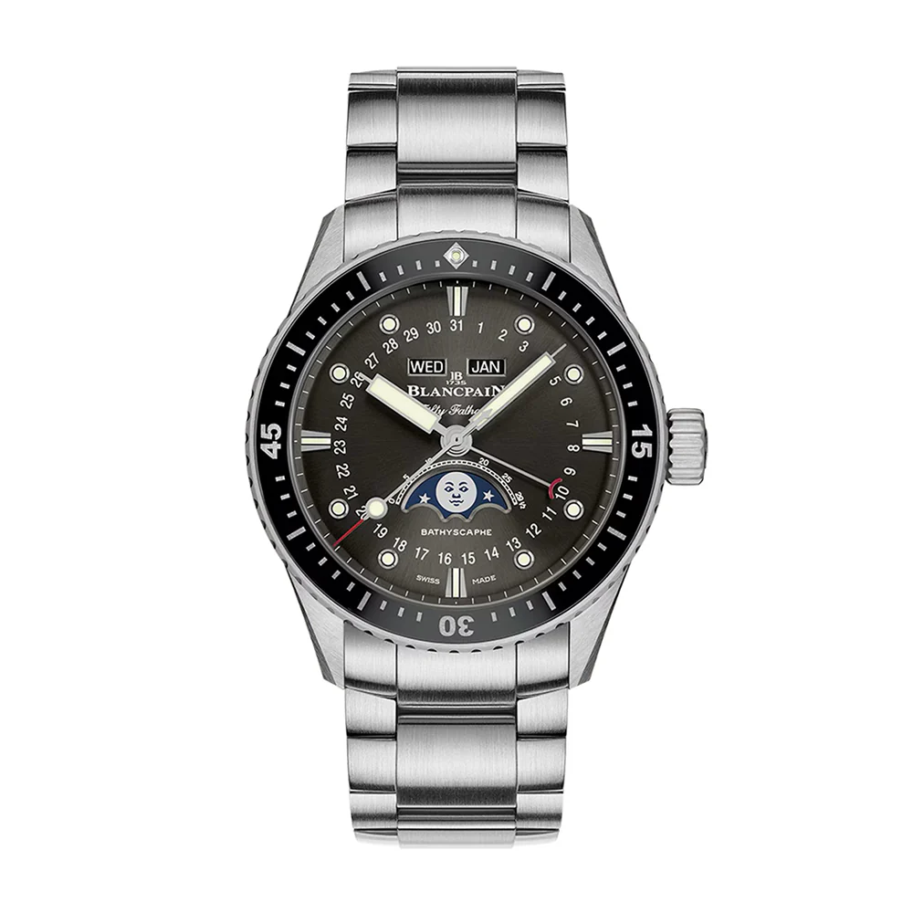 Blancpain Fifty Fathoms Bathyscaphe Quantième Complet Phases De Lune Steel Watch