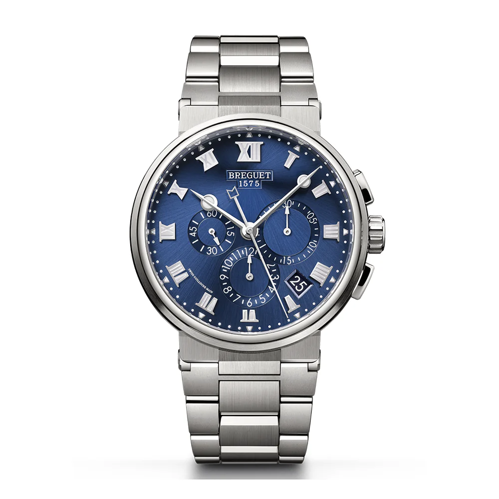 Breguet Marine Chronograph 5527 Blue Dial Stainless Steel