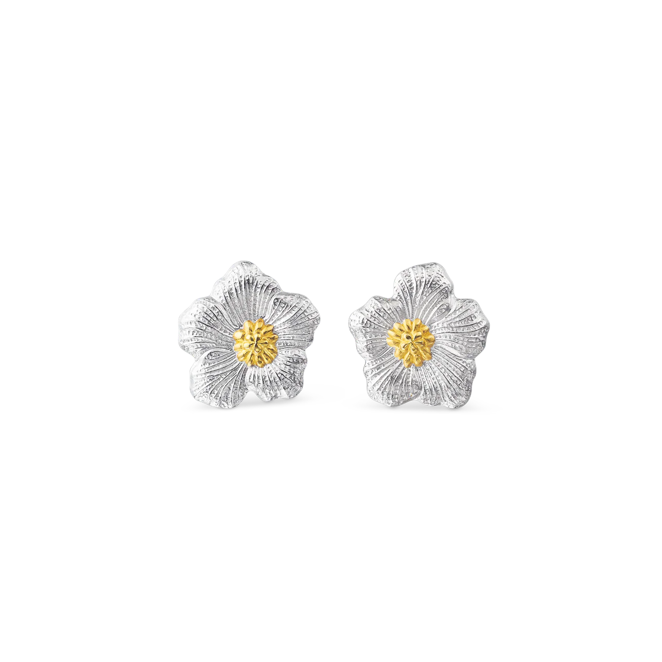 Buccellati Blossoms Silver and Vermeil Large Button Earrings