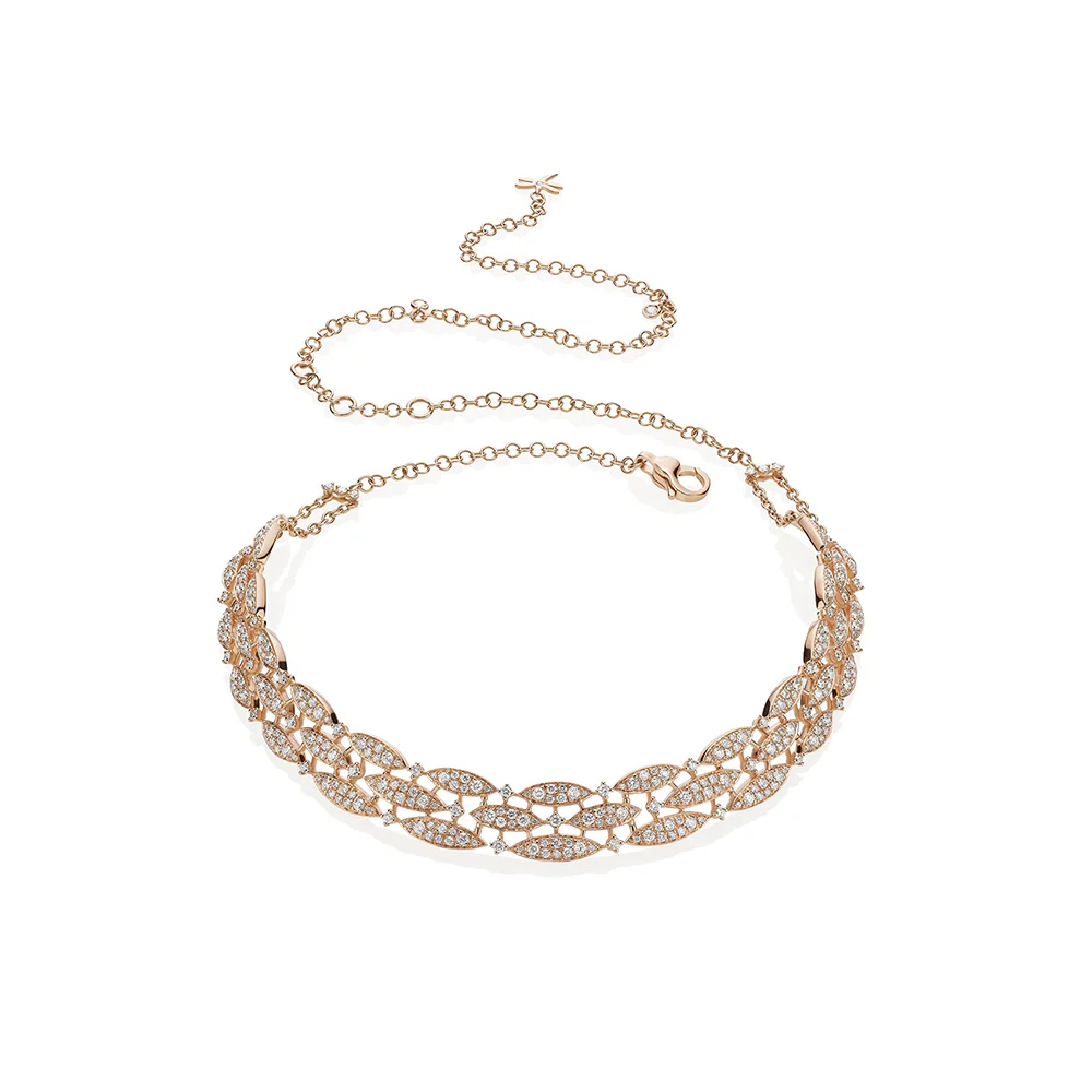 Casato Vie en Rose Rose Gold Diamond Necklace