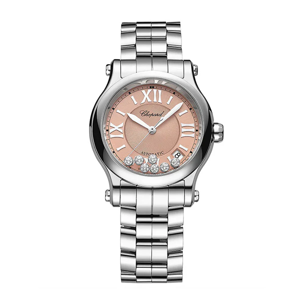 Chopard Happy Sport Diamond Pink Dial Watch