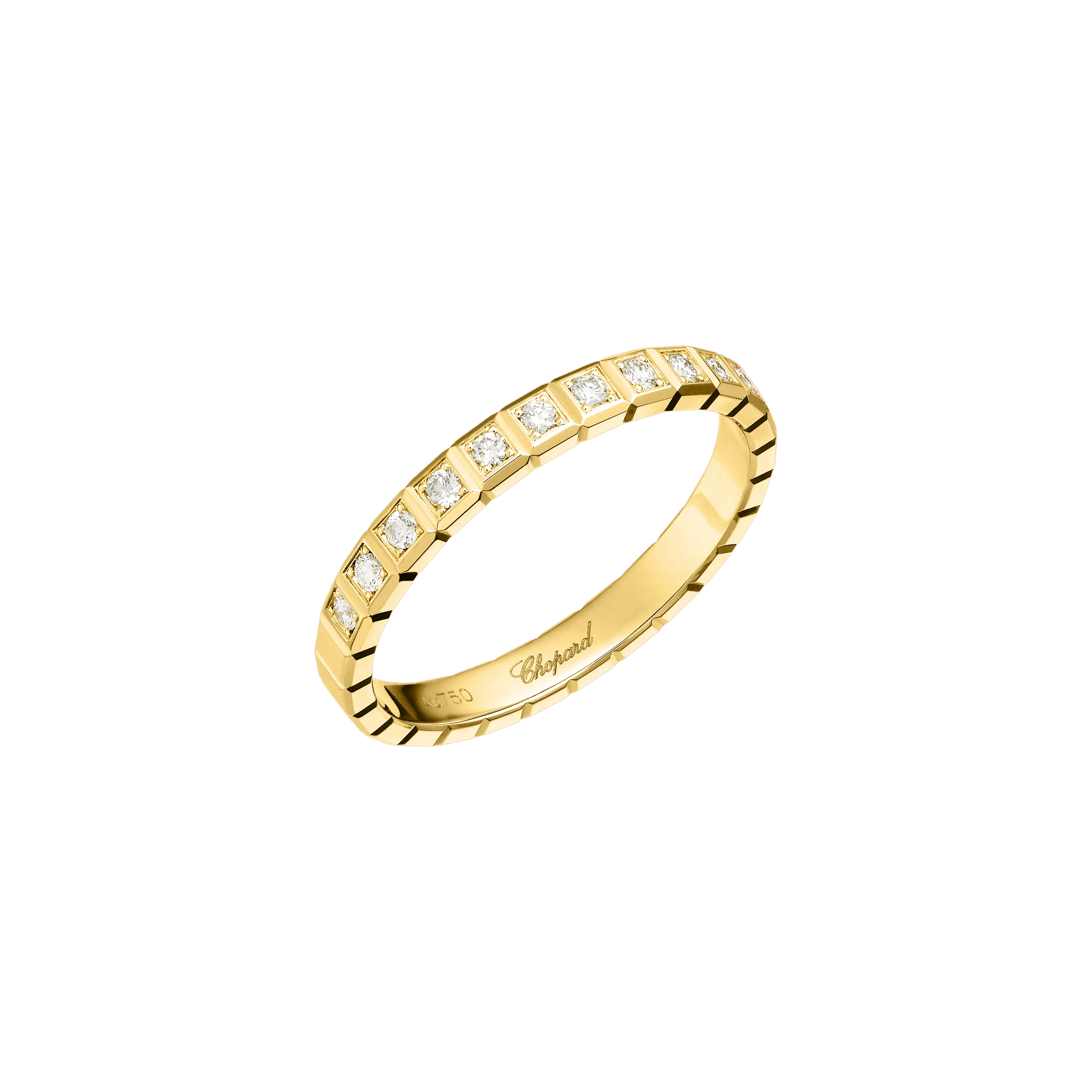 Chopard Ice Cube Diamond Ring 18K Yellow Gold