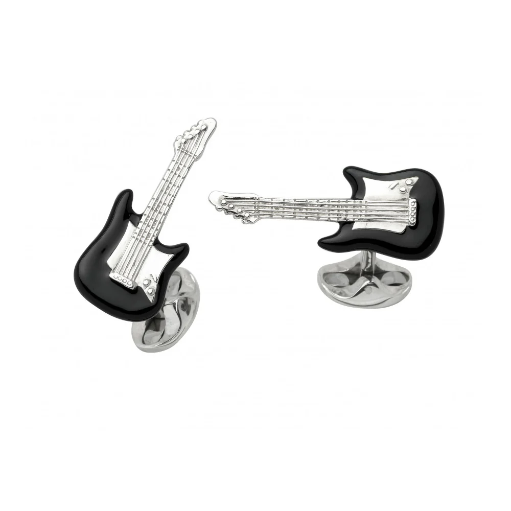 Deakin and Francis Black Guitar Cufflinks
