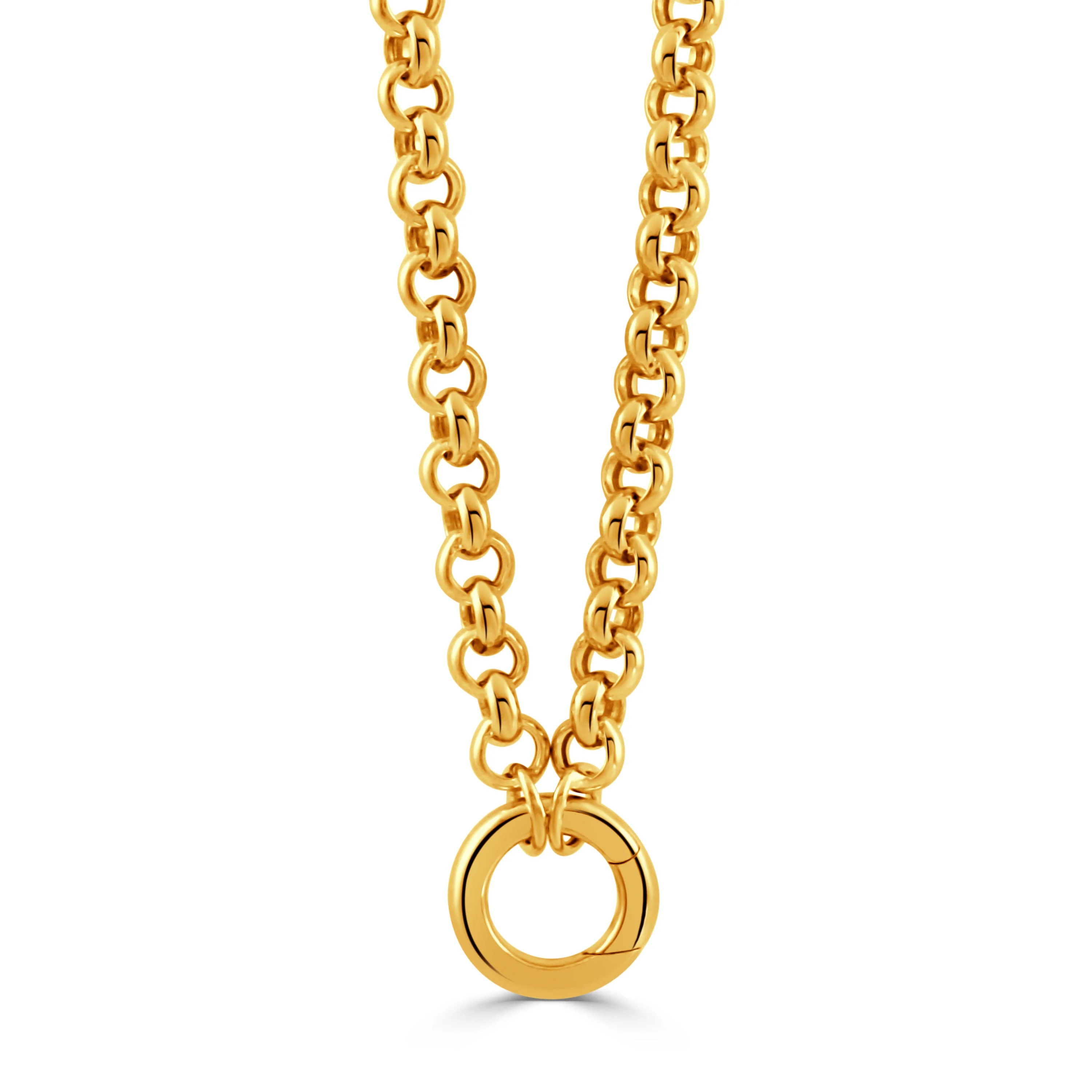 Doves 14K Yellow Gold 18 Inch Rolo Chain Necklace with Enhancer