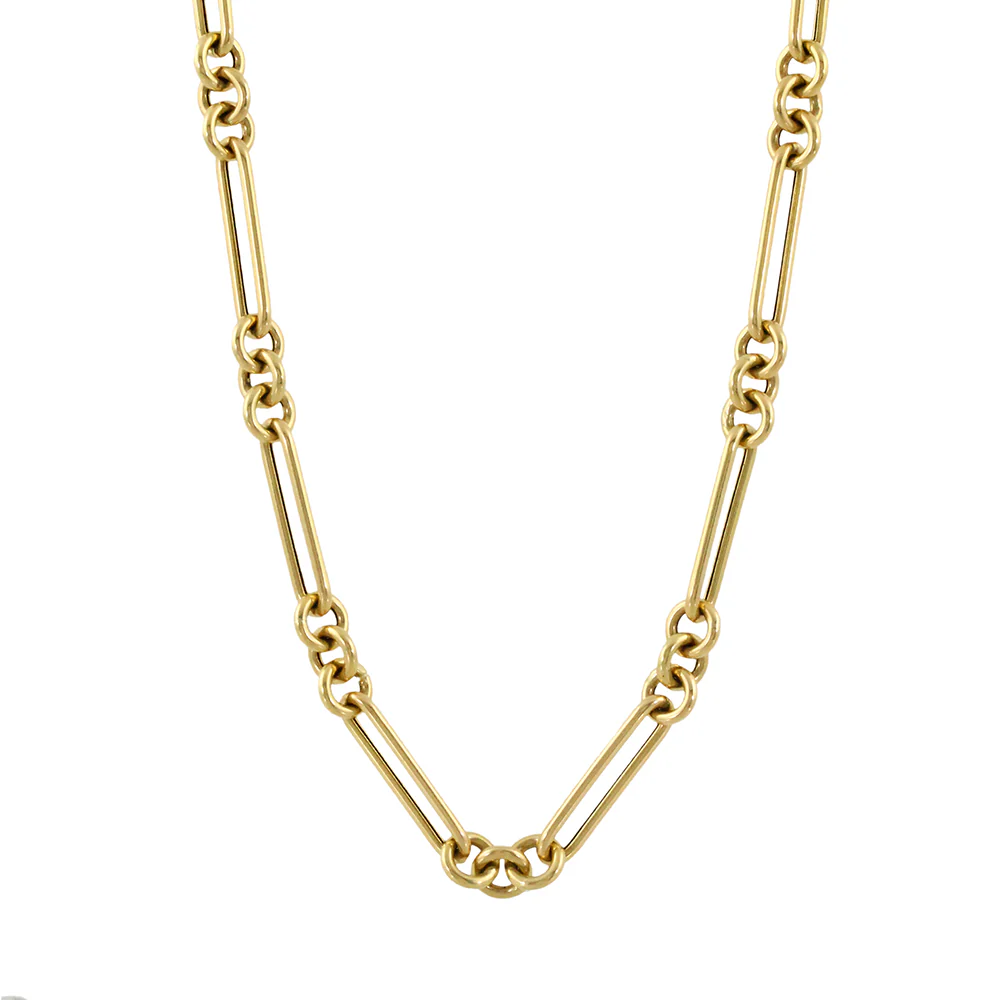 Doves 18K Yellow Gold Stretch Paperclip Chain Necklace