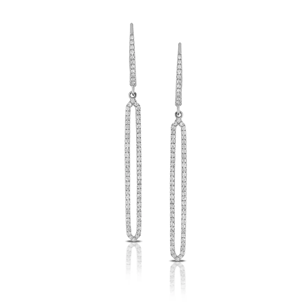 Doves Diamond Fashion 14K White Gold Earrings