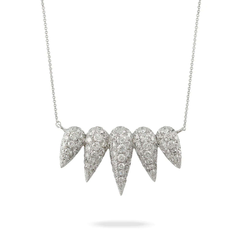 Doves Diamond Fashion 18K White Gold Necklace