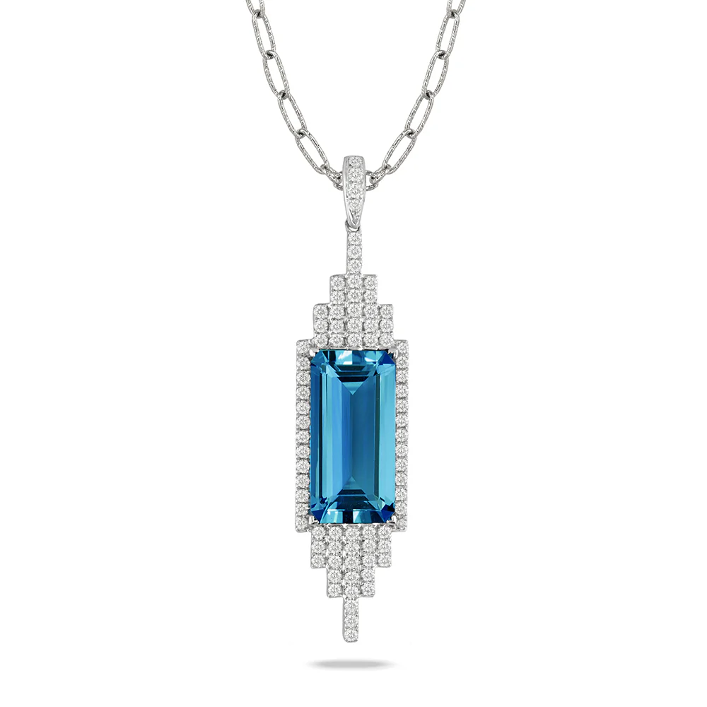 Doves London Blue Topaz Pendant