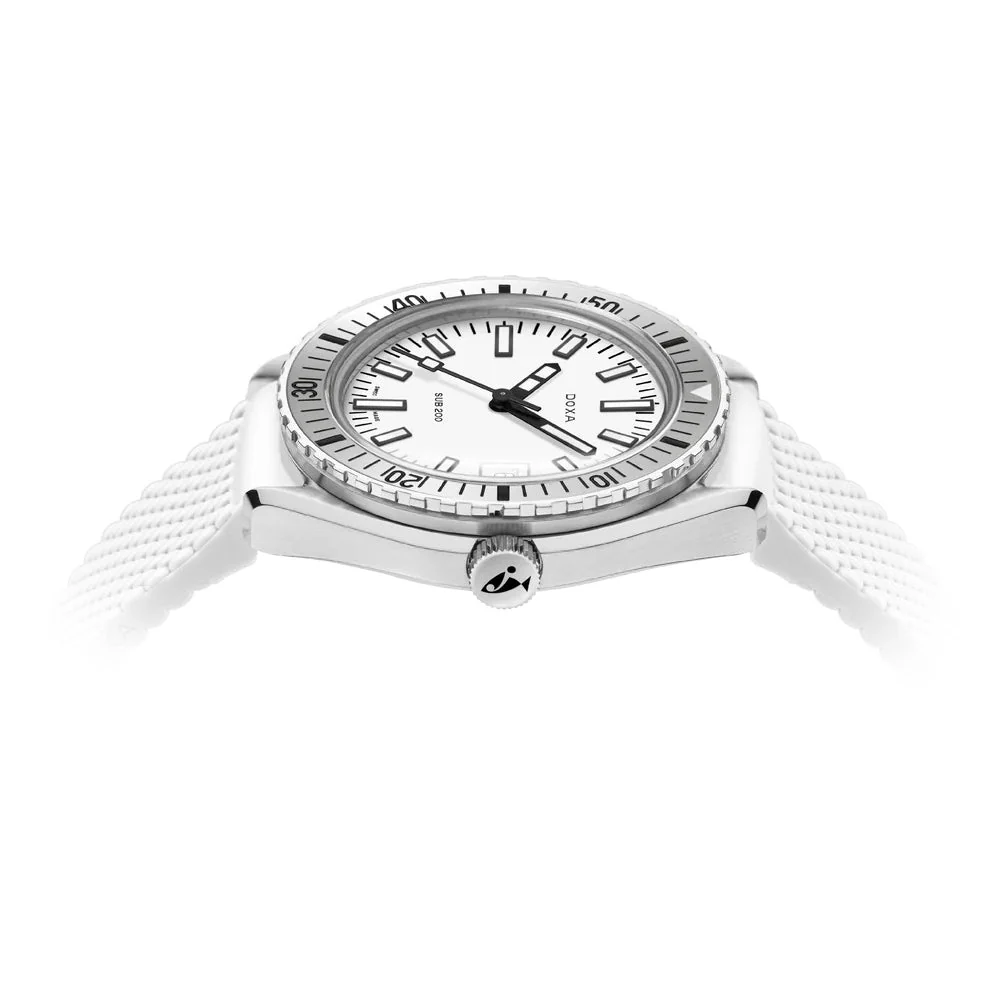 DOXA SUB 200 Whitepearl Rubber Strap - Image 3