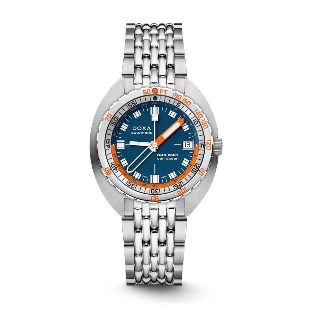 DOXA SUB 250T GMT Caribbean Stainless Steel