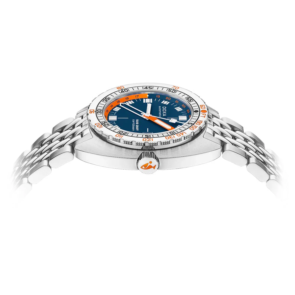 DOXA SUB 250T GMT Caribbean Stainless Steel - Image 3