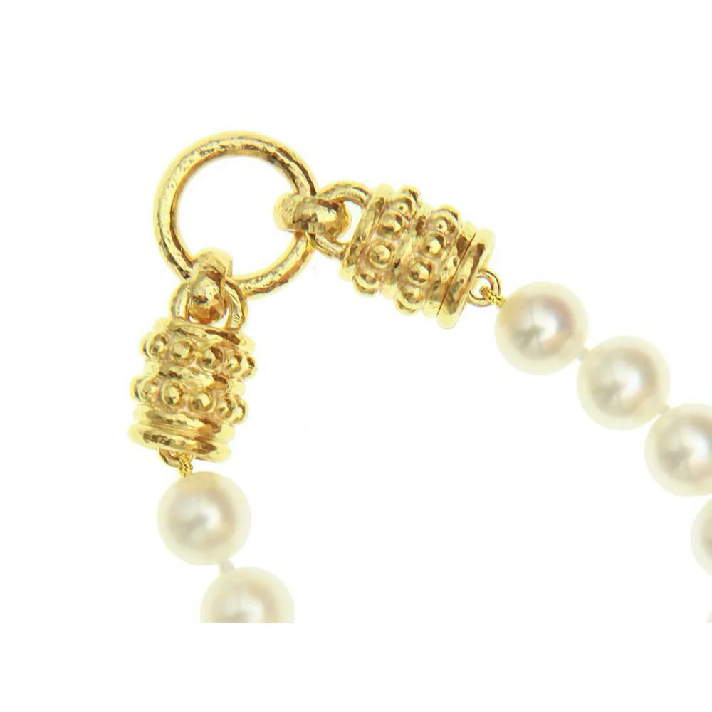 Elizabeth Locke 17 Inch Bettina Clasp Pearl Necklace - Image 2