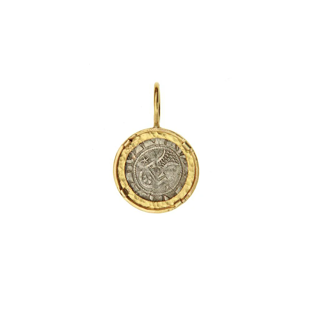Elizabeth Locke Ancient Silver Coin Crusader Pendant - Image 3