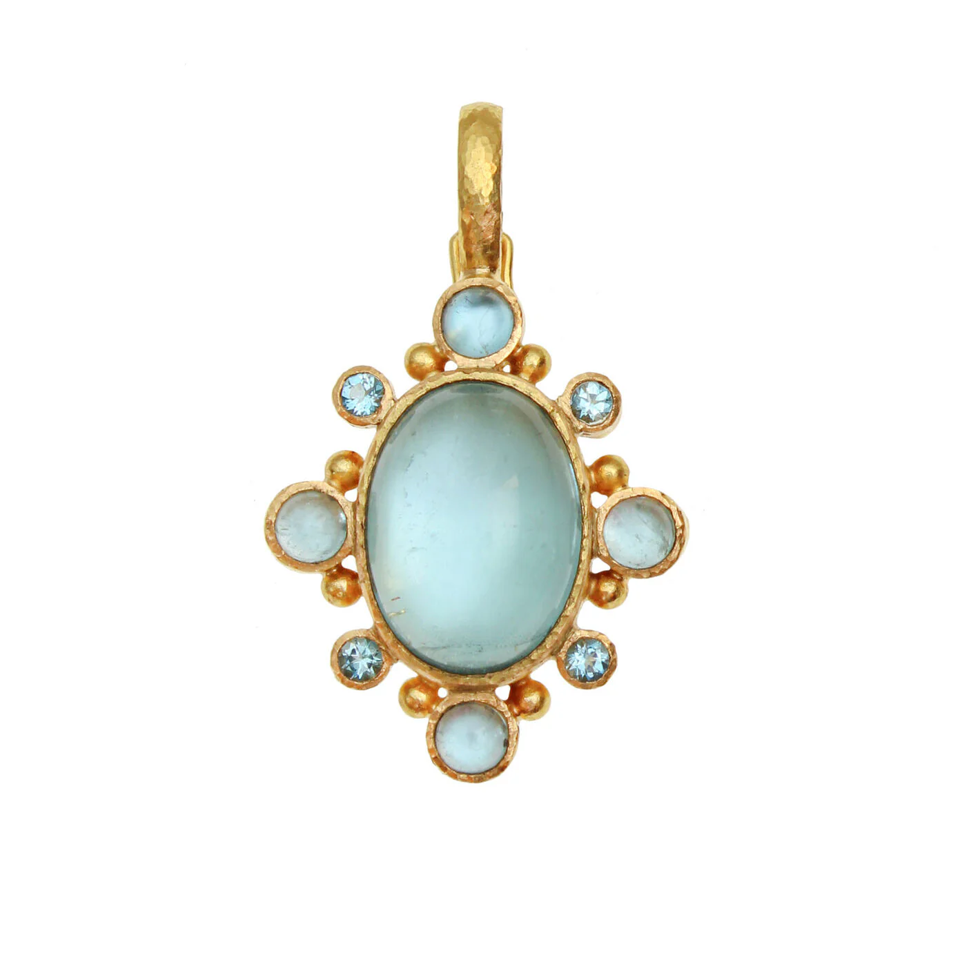 Elizabeth Locke Aquamarine Pendant