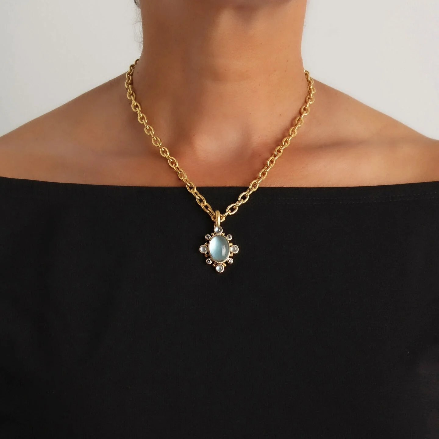 Elizabeth Locke Aquamarine Pendant - Image 2