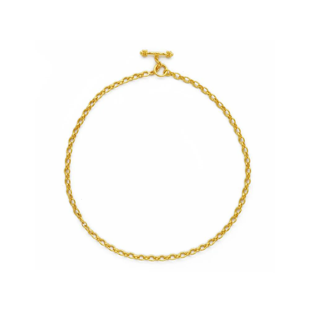 Elizabeth Locke Gold Cortina Link Necklace