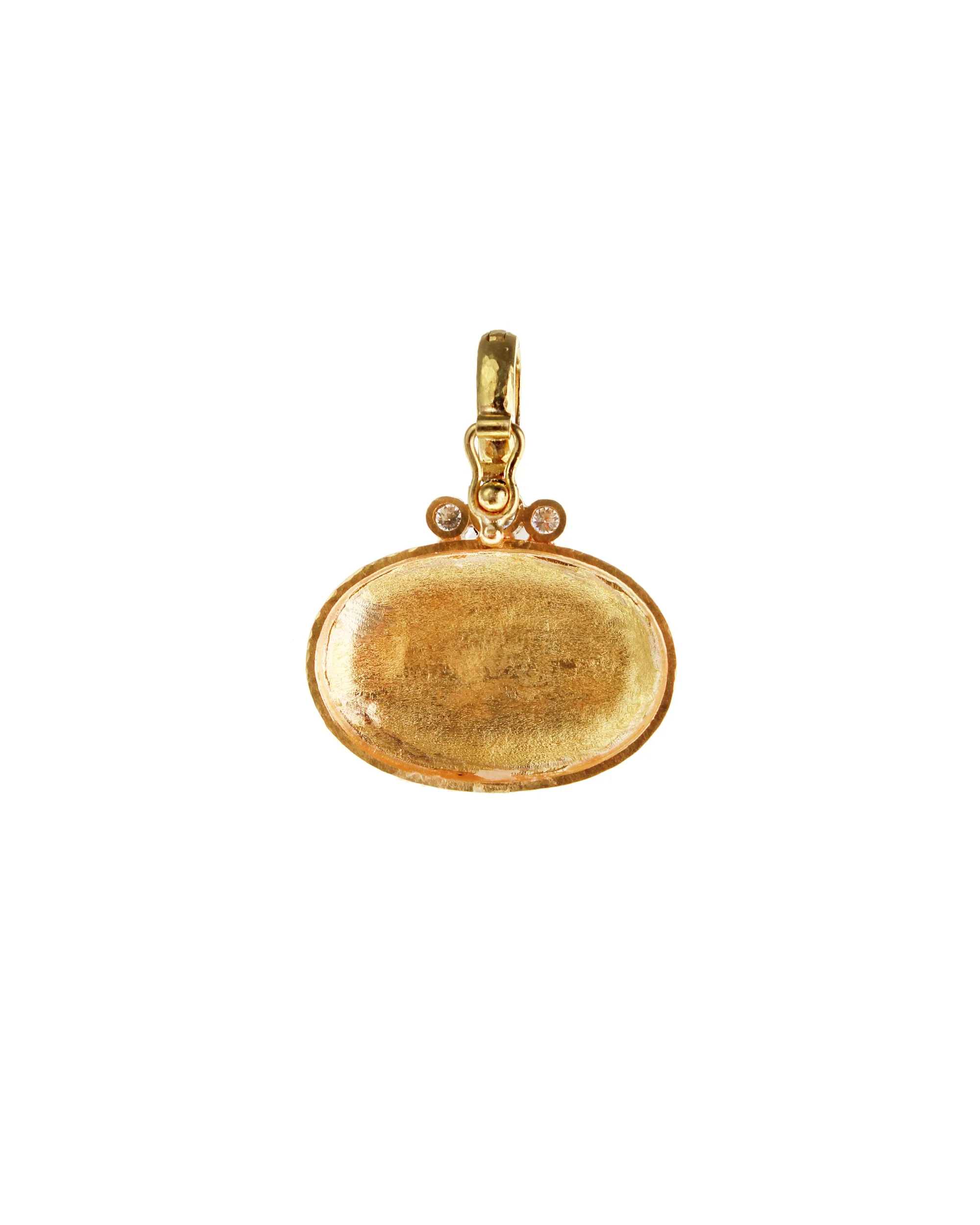 Elizabeth Locke Gold Goddess with Chariot and Diamond Pendant - Image 3