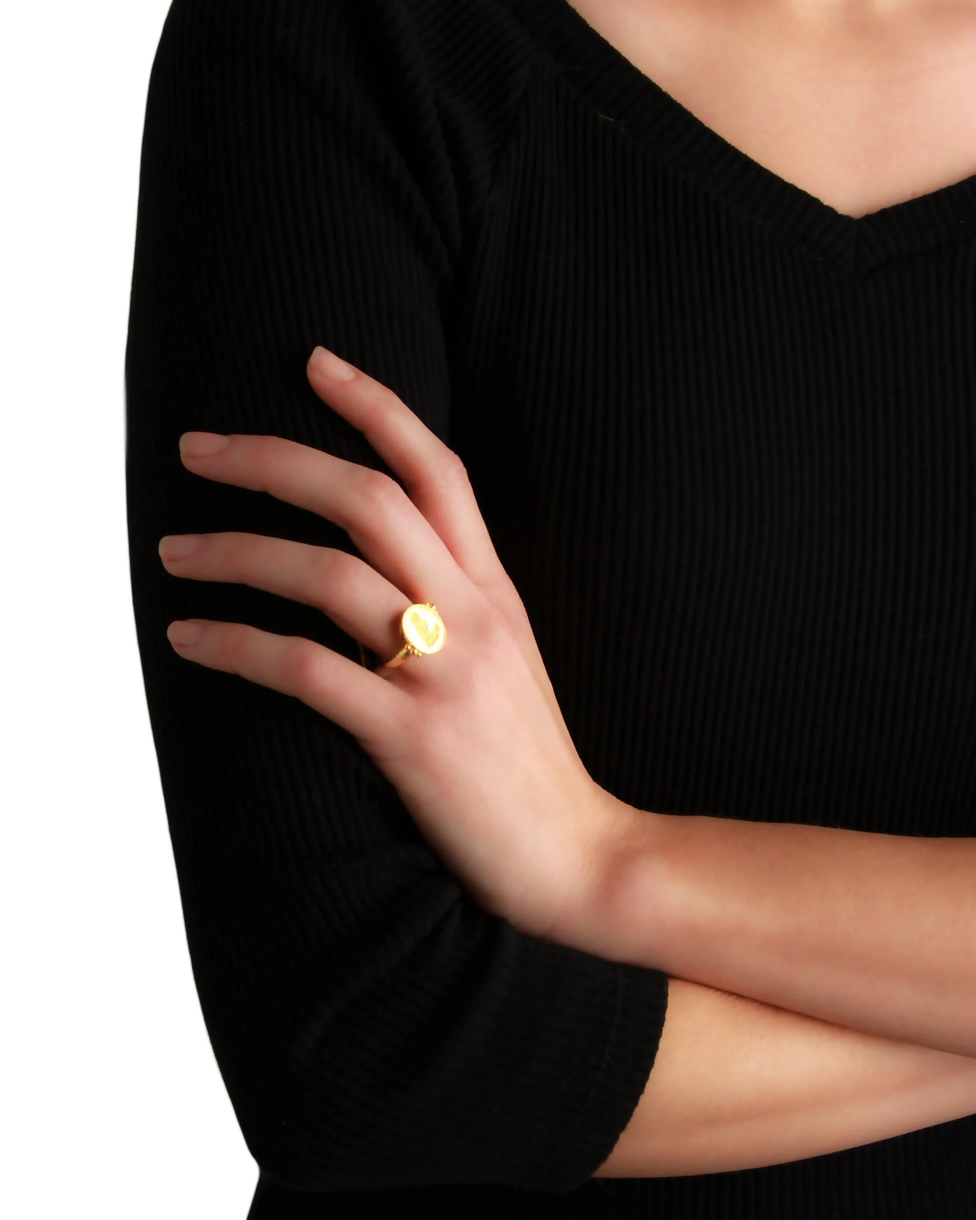 Elizabeth Locke Gold Owl Ring - Image 2