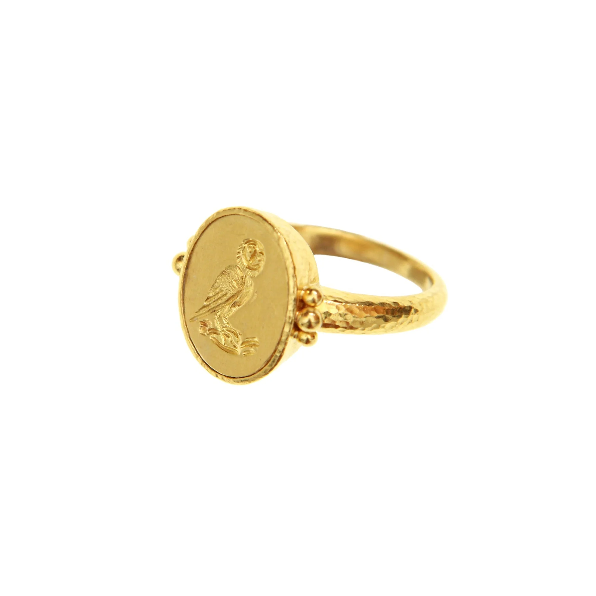 Elizabeth Locke Gold Owl Ring - Image 3
