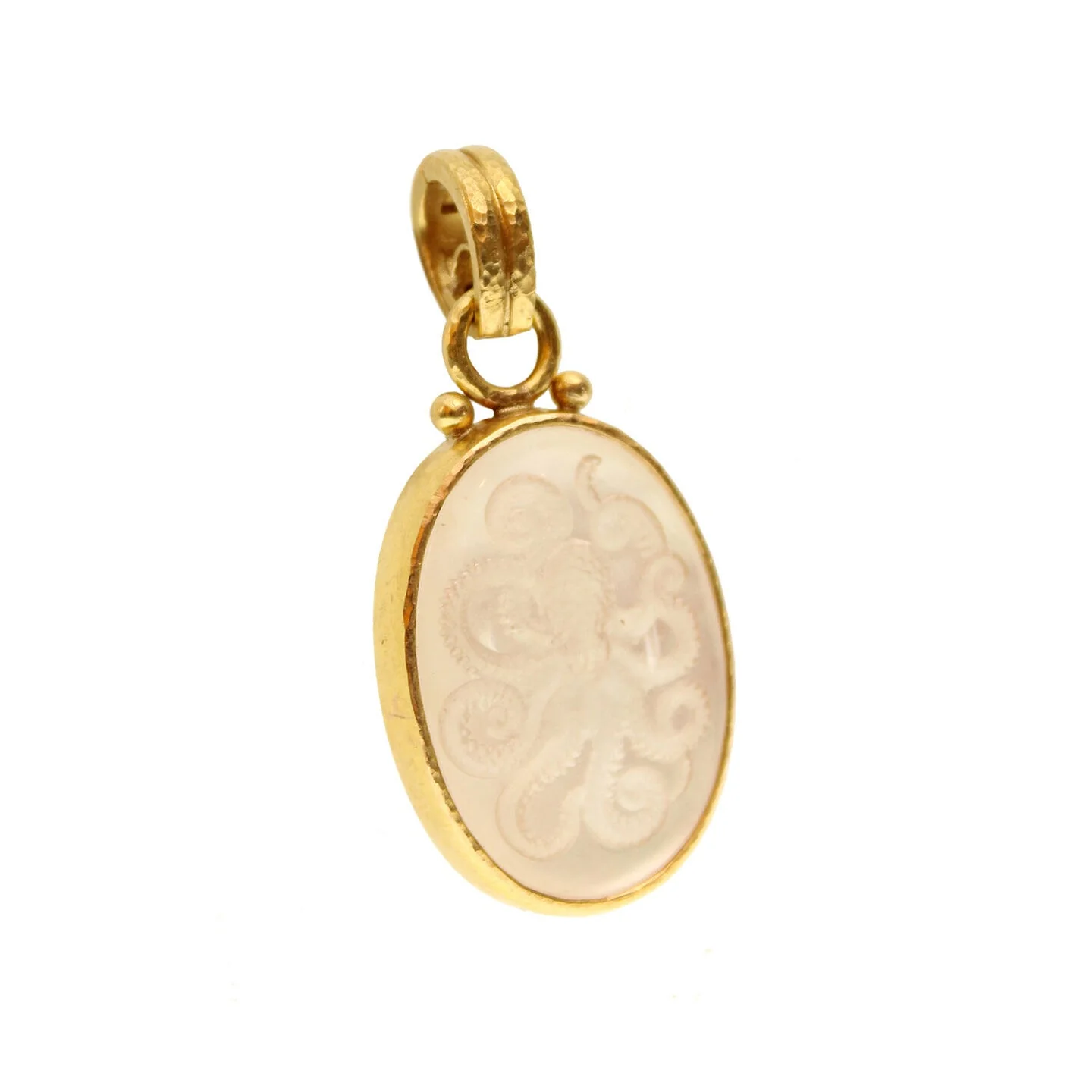 Elizabeth Locke Rock Crystal Octopus Pendant - Image 3
