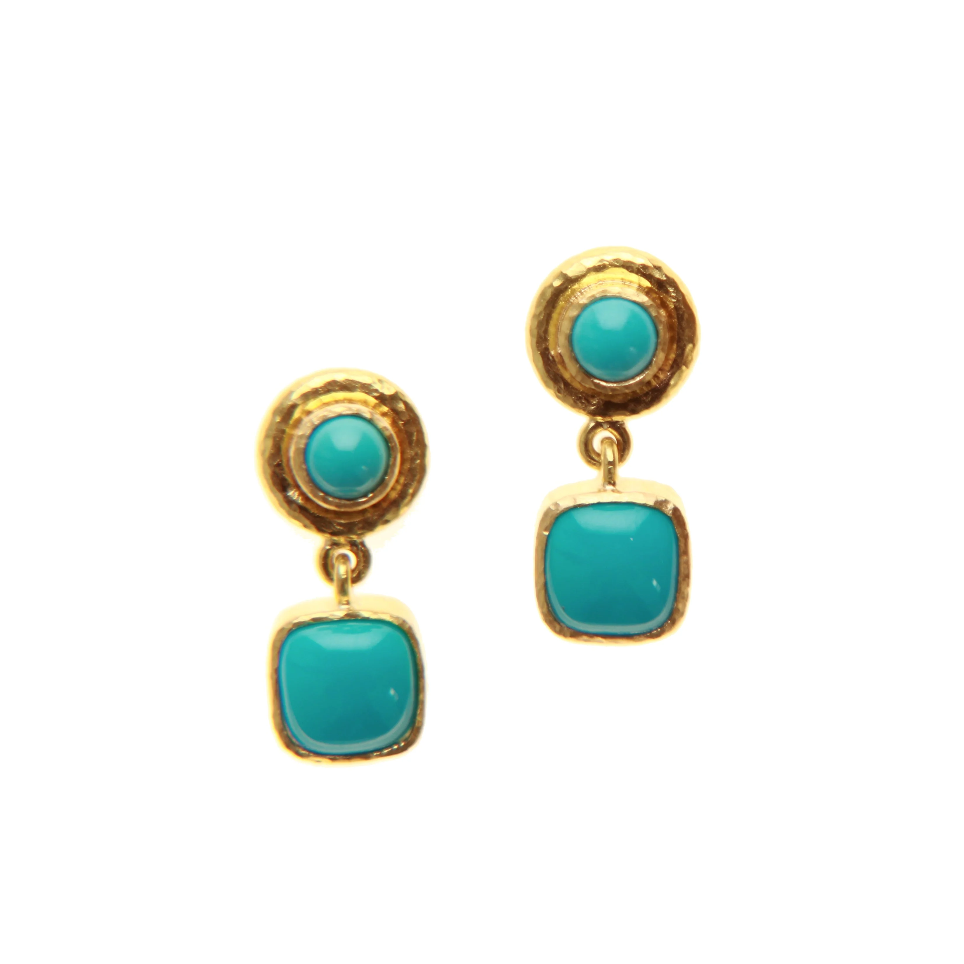 Elizabeth Locke Sleeping Beauty Turquoise Stud Earrings
