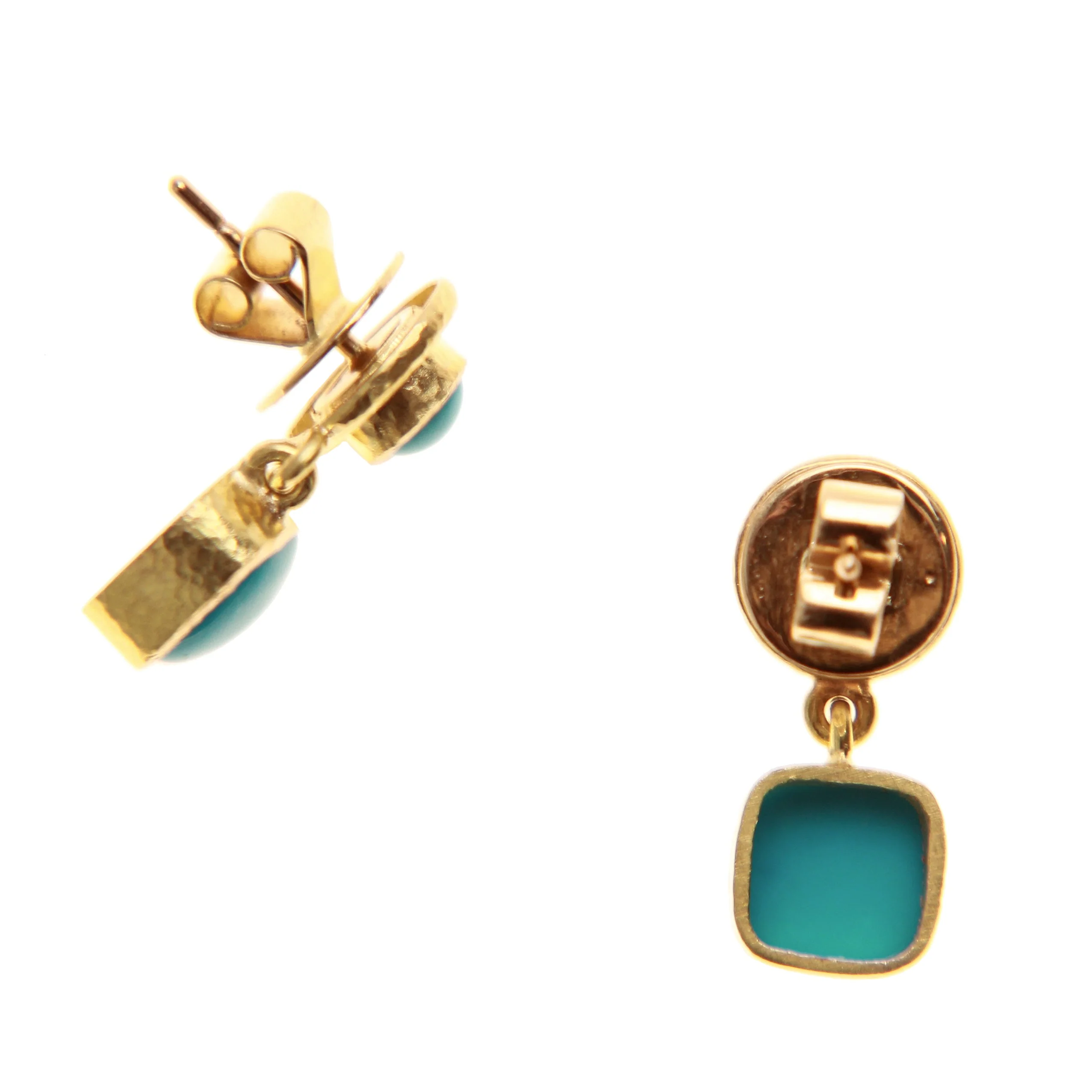 Elizabeth Locke Sleeping Beauty Turquoise Stud Earrings - Image 3