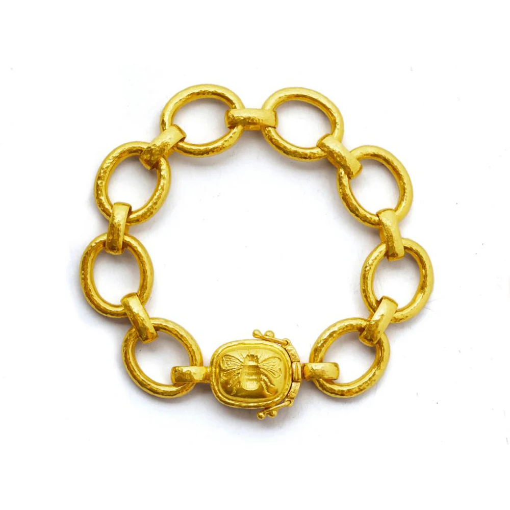 Elizabeth Locke Smooth Link Fat Bee Bracelet