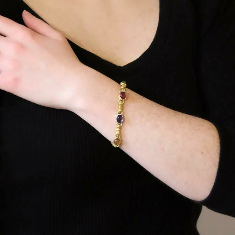 Elizabeth Locke Tutti Frutti Celtic Link Bracelet - Image 2