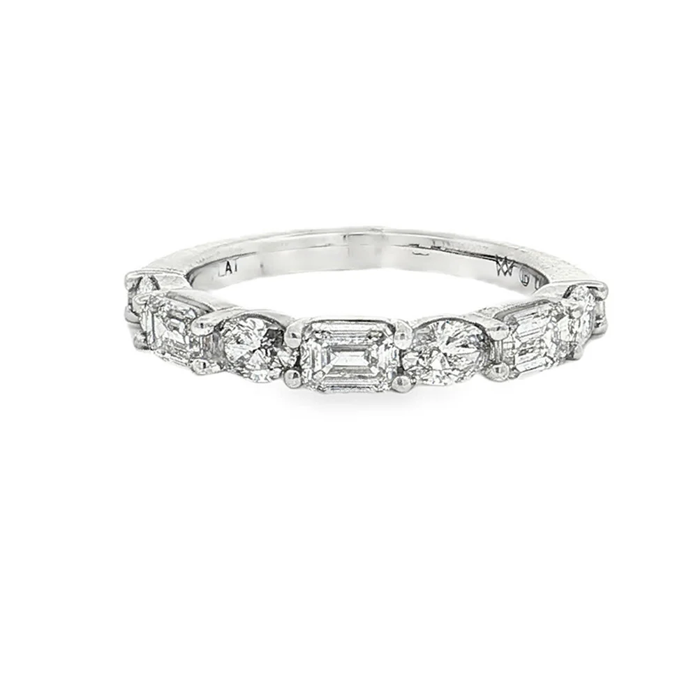 Ella Rose 1.37ct Emerald Cut Diamond Wedding Band Platinum