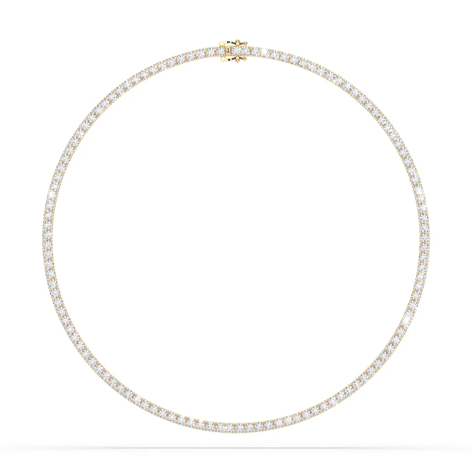 Ella Rose 10.13ct Lab-Grown Diamond Tennis Necklace 14K Yellow Gold