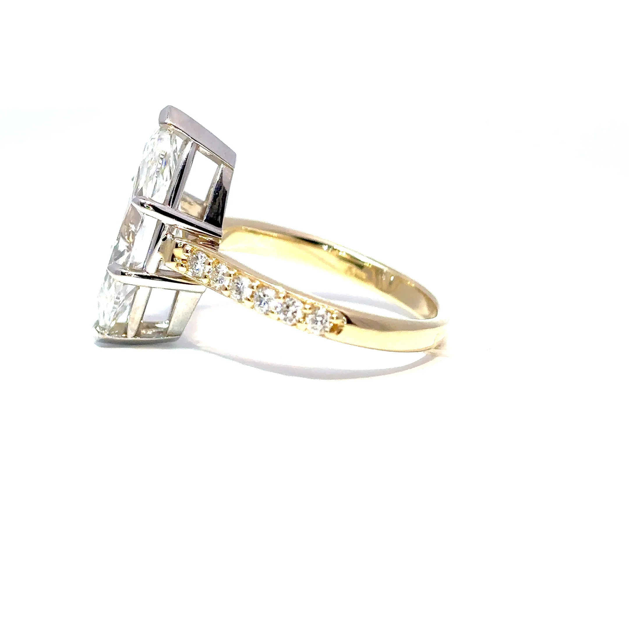 Ella Rose 14K Yellow Gold IGI Certified Marquise Lab-Grown Diamond Engagement Ring - Image 2