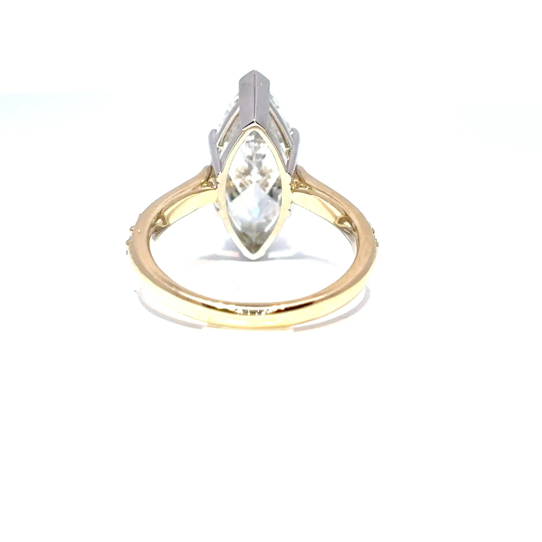 Ella Rose 14K Yellow Gold IGI Certified Marquise Lab-Grown Diamond Engagement Ring - Image 3