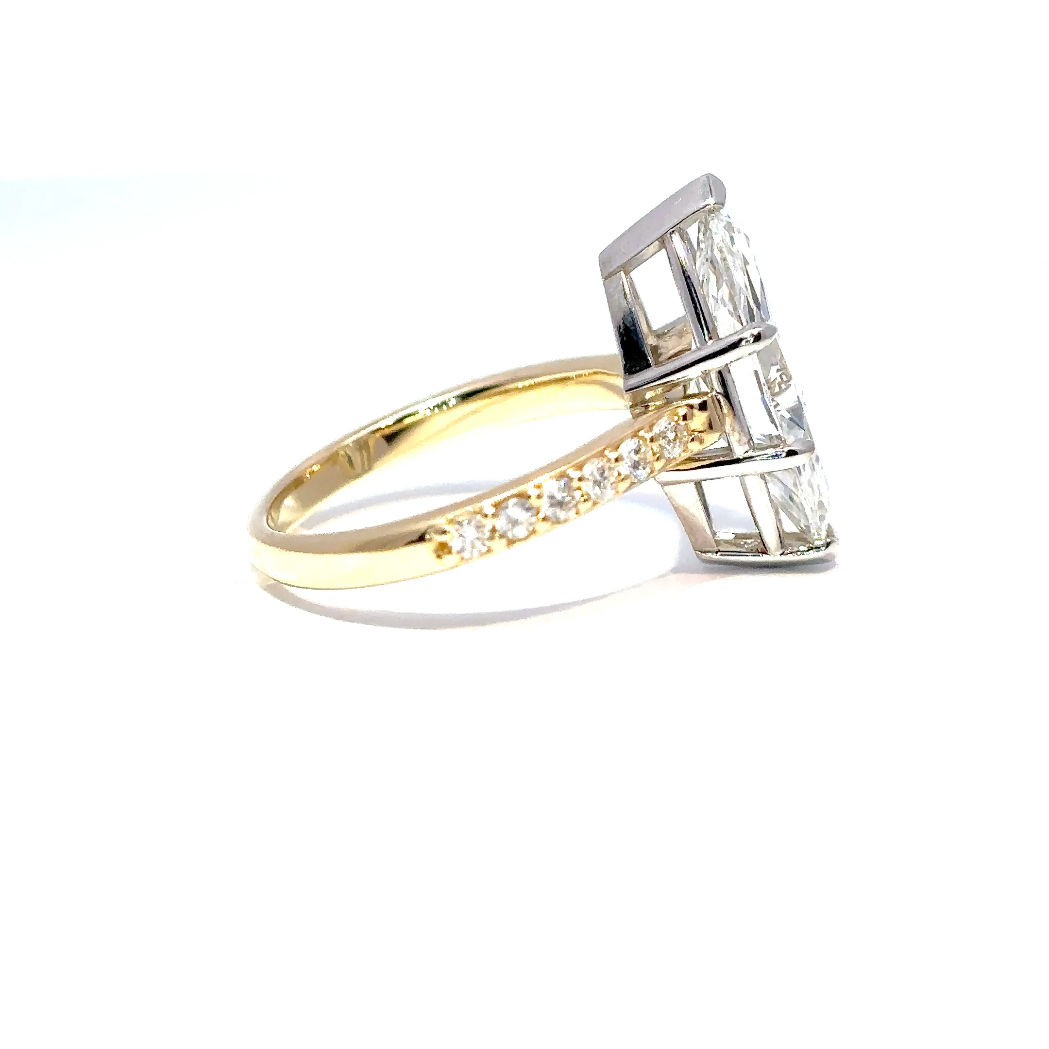 Ella Rose 14K Yellow Gold IGI Certified Marquise Lab-Grown Diamond Engagement Ring - Image 4