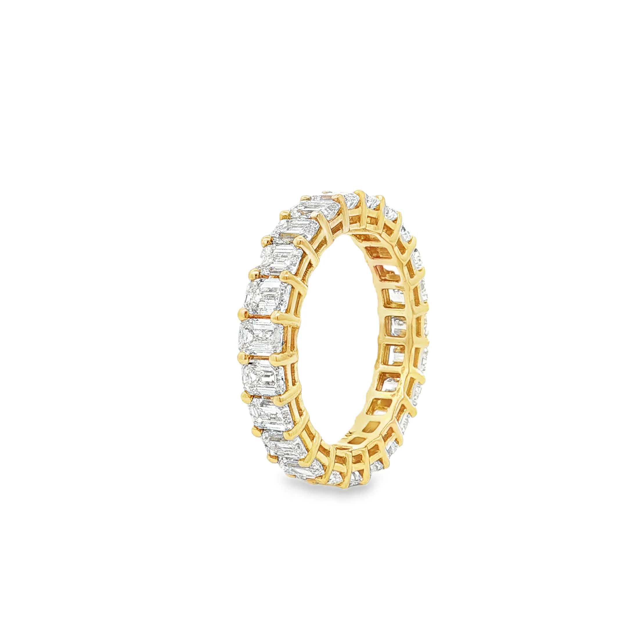 Ella Rose 3.50ct Emerald Cut Diamond Eternity Band 14K Yellow Gold - Image 3