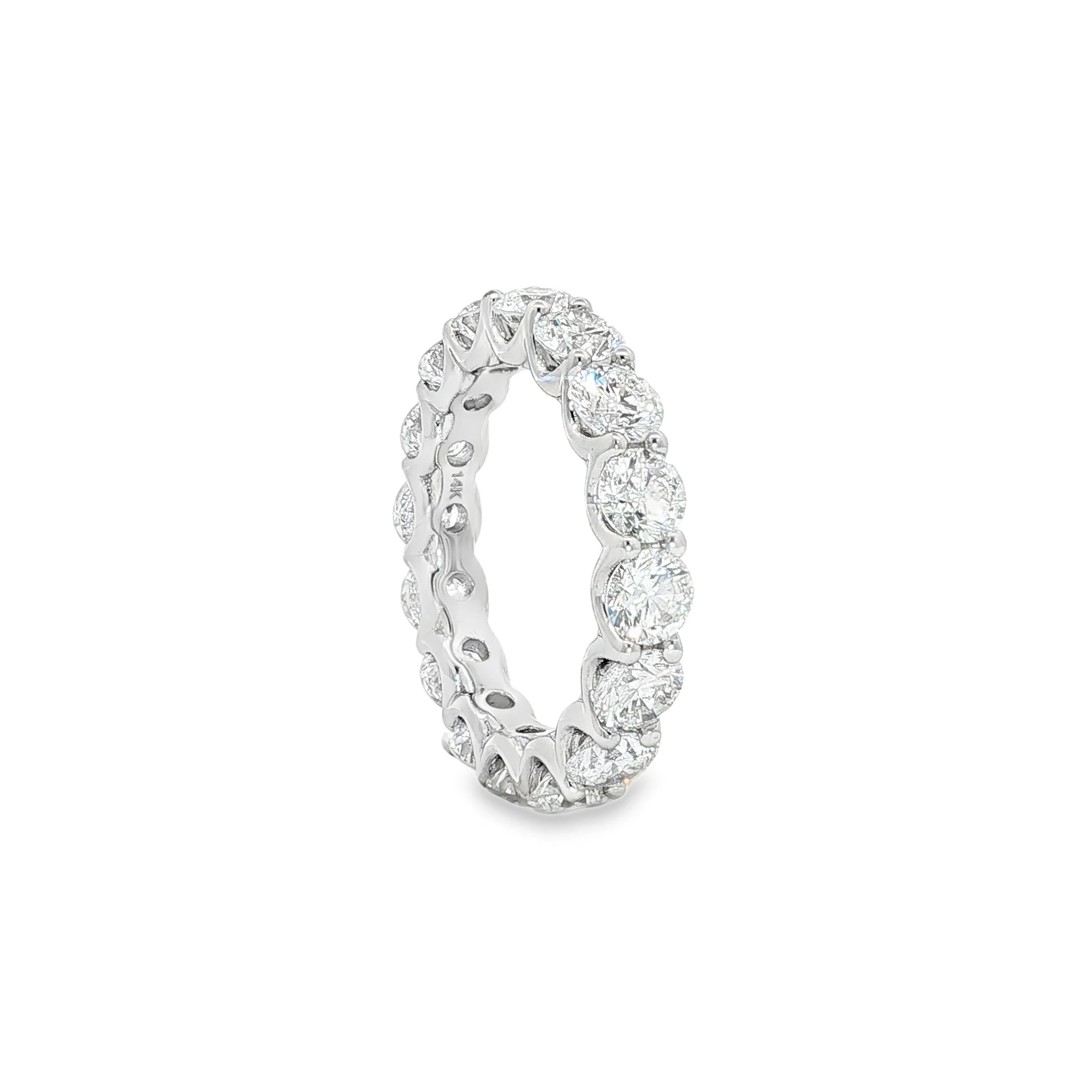 Ella Rose 5.04ct Round Lab-Grown Diamond Eternity Band 14K White Gold - Image 2