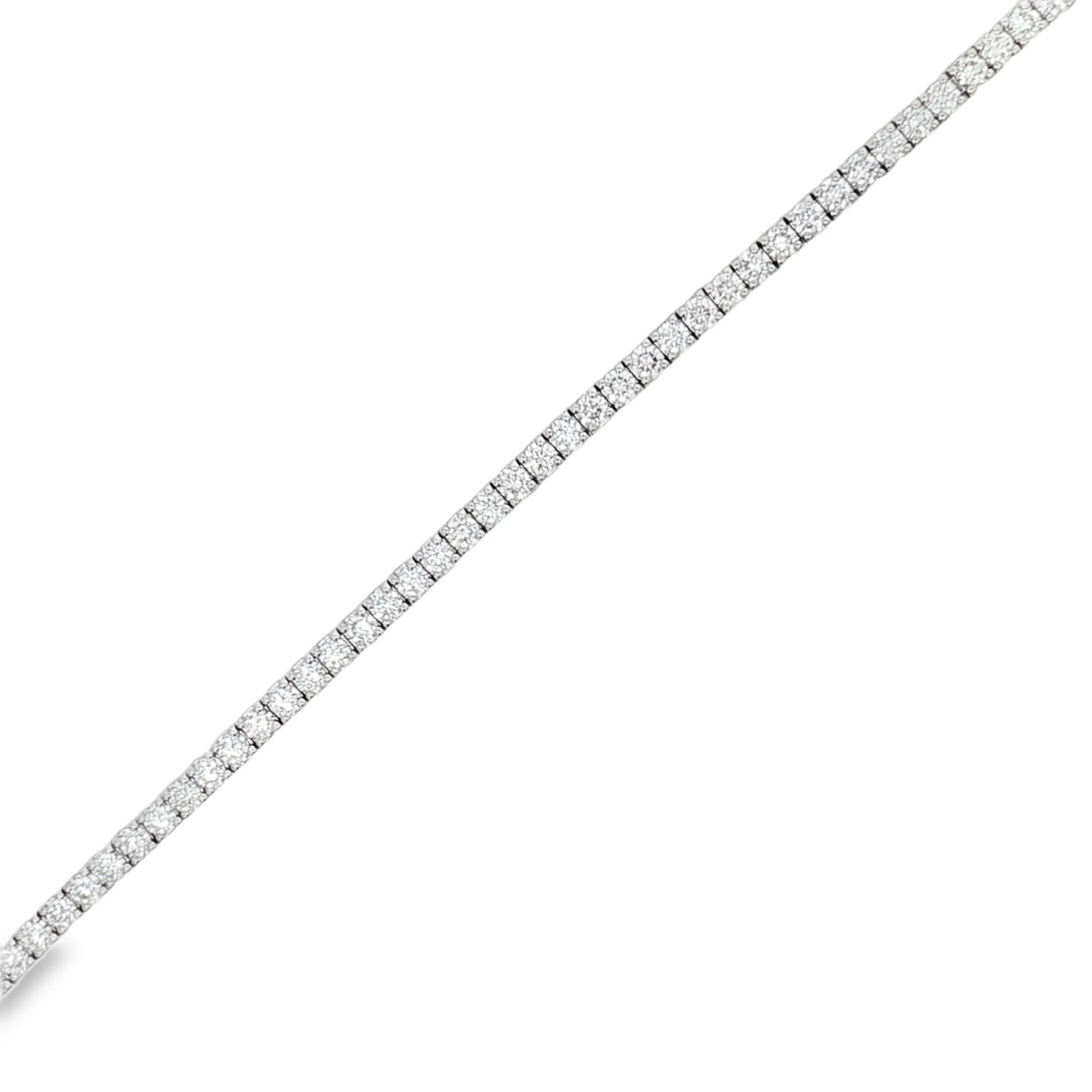 Ella Rose 7.32ct Lab-Grown Diamond Tennis Bracelet 14K White Gold - Image 2
