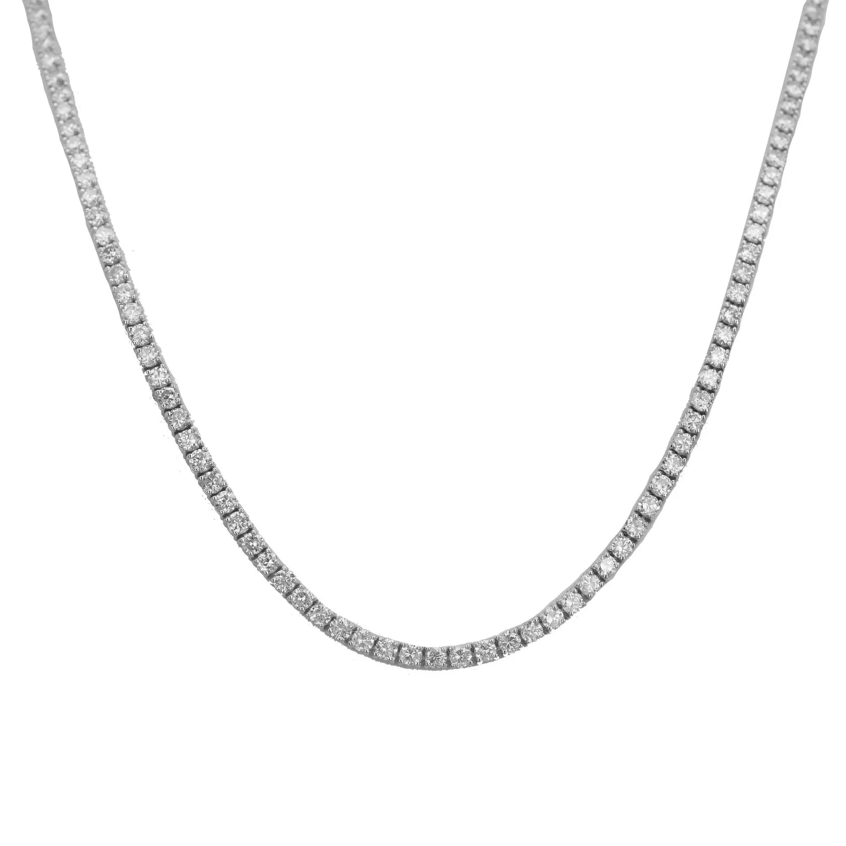 Ella Rose 8.01ct Lab-Grown Diamond Tennis Necklace 14K White Gold