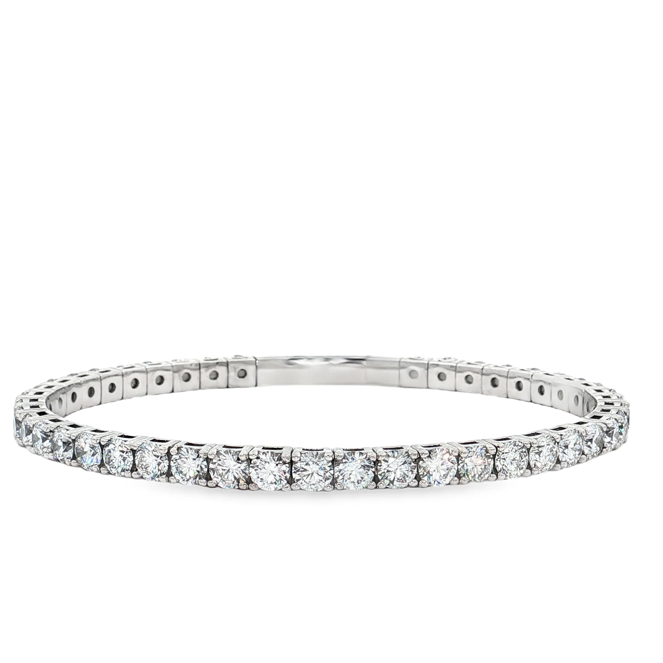 Ella Rose 9.19ct Lab-Grown Diamond Bangle Bracelet 14K White Gold