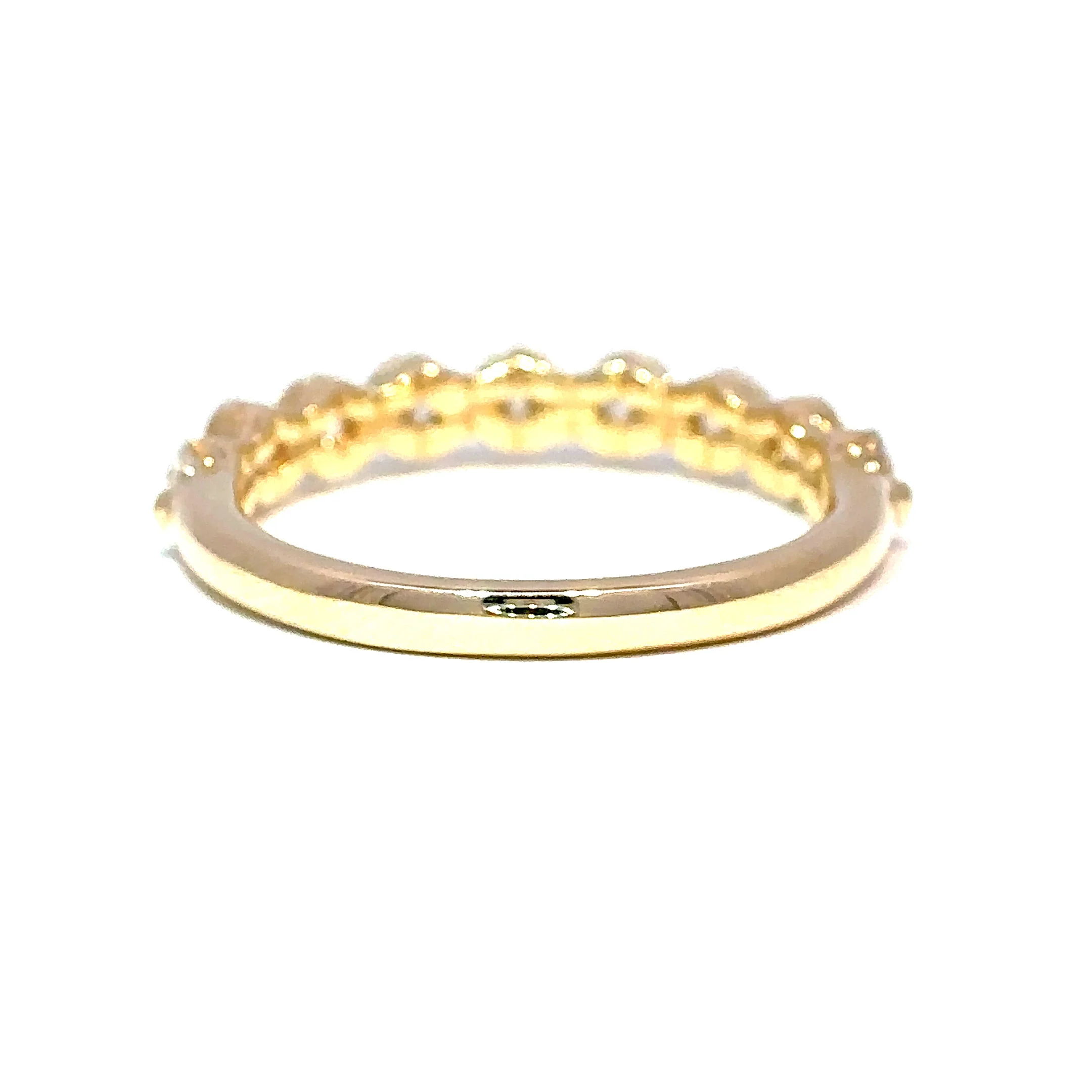 Ella Rose Shared Prong 1 Carat Lab-Grown Diamond Wedding Band 14K Yellow Gold - Image 3