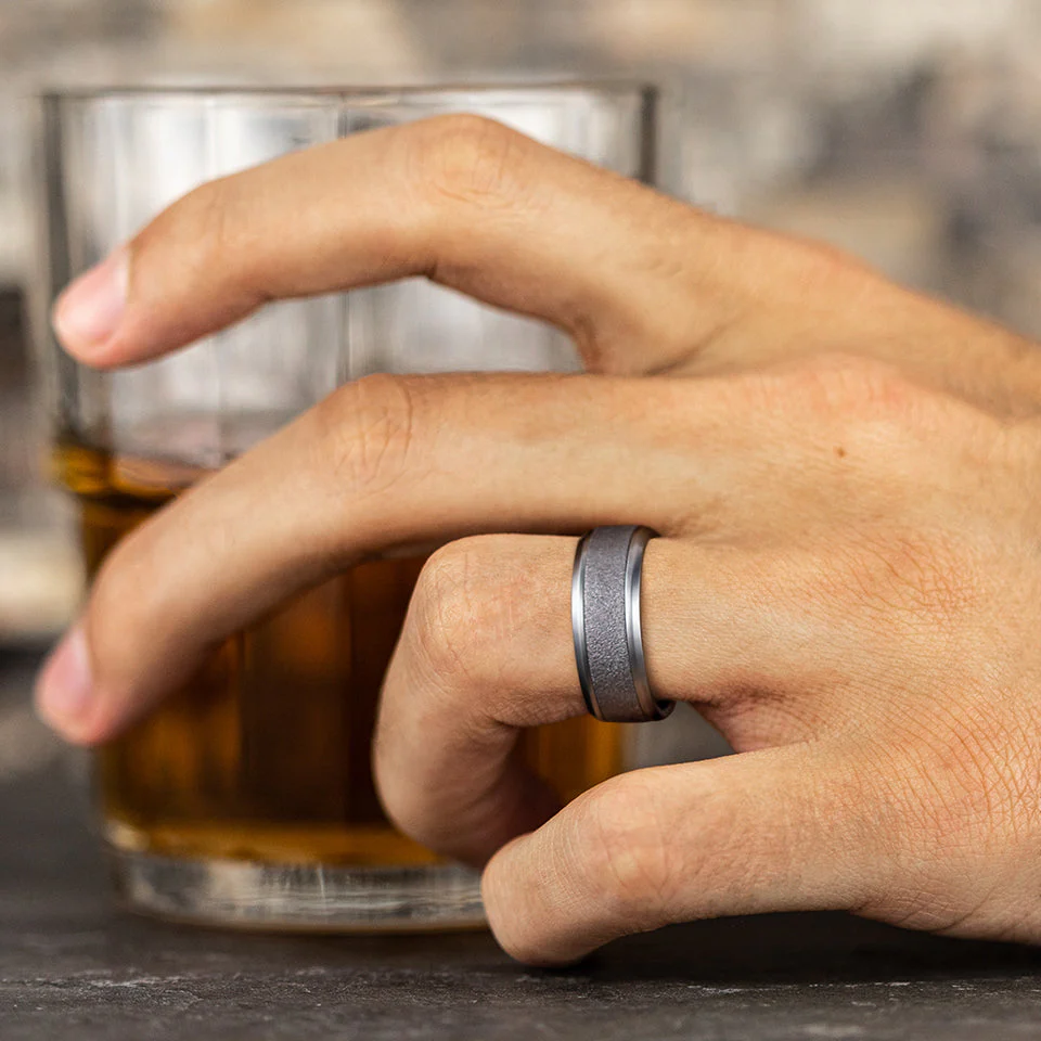 Forge Tantalum The Admiral 8mm Gray Wedding Band - Image 2