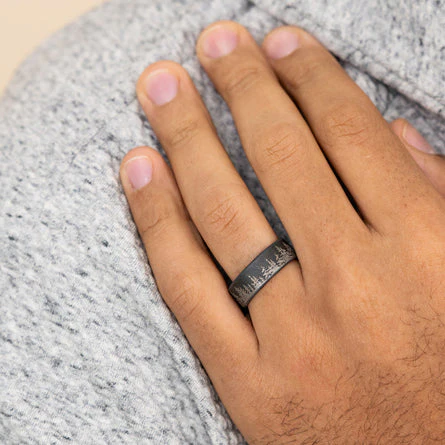 Forge Tantalum The Cedar 8mm Dark Wedding Band - Image 2