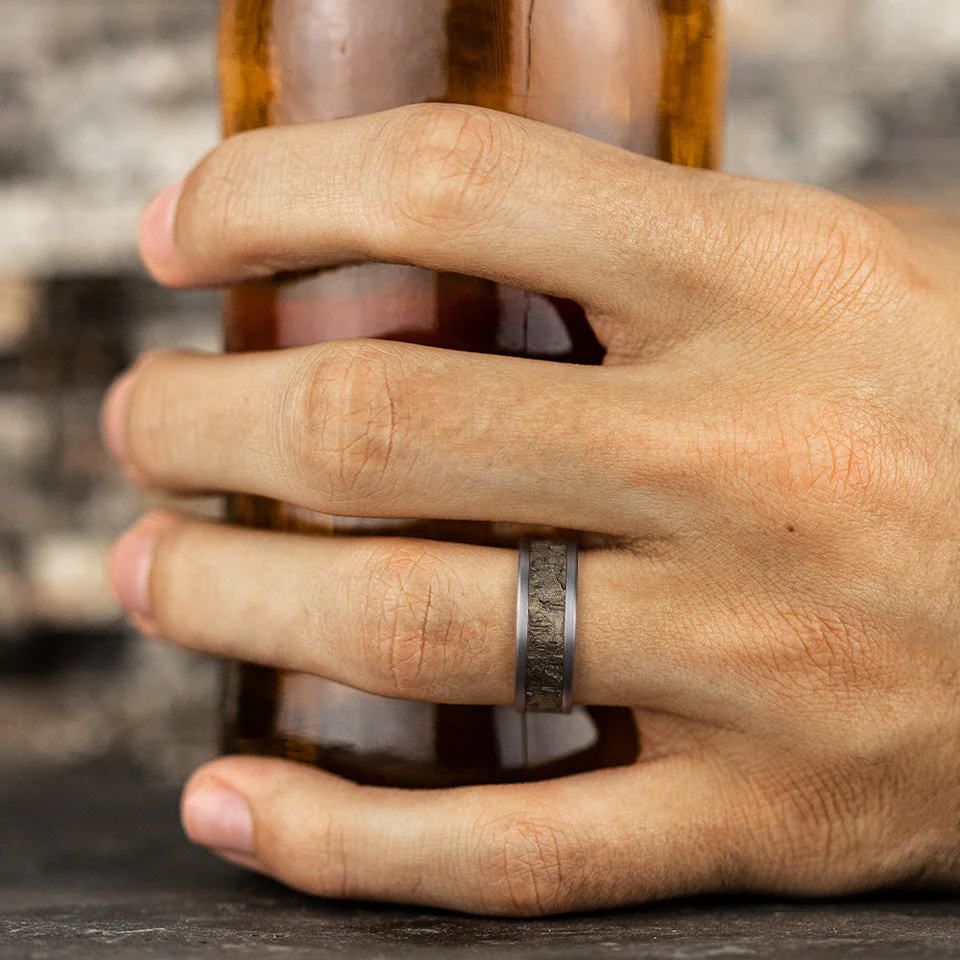 Forge Tantalum The Stud 8mm Bronze Wedding Band - Image 2