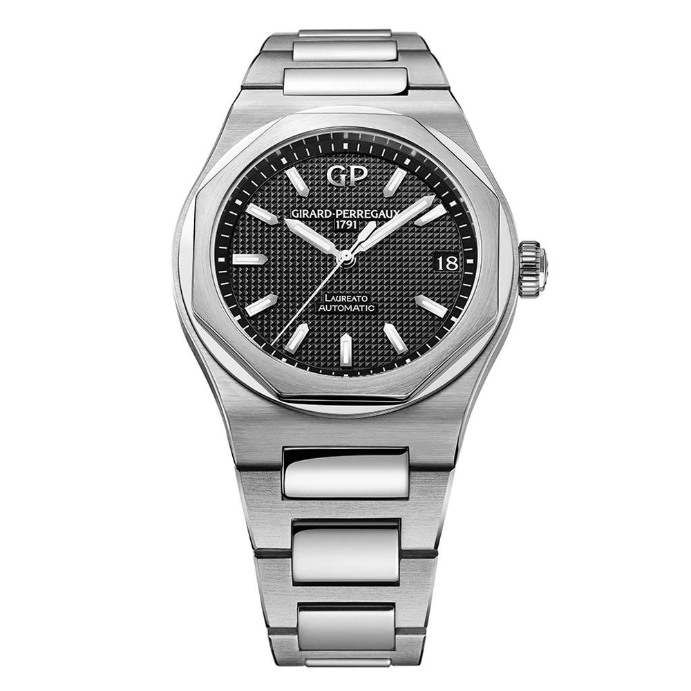 Girard Perregaux Laureato Black 42mm Mens Watch