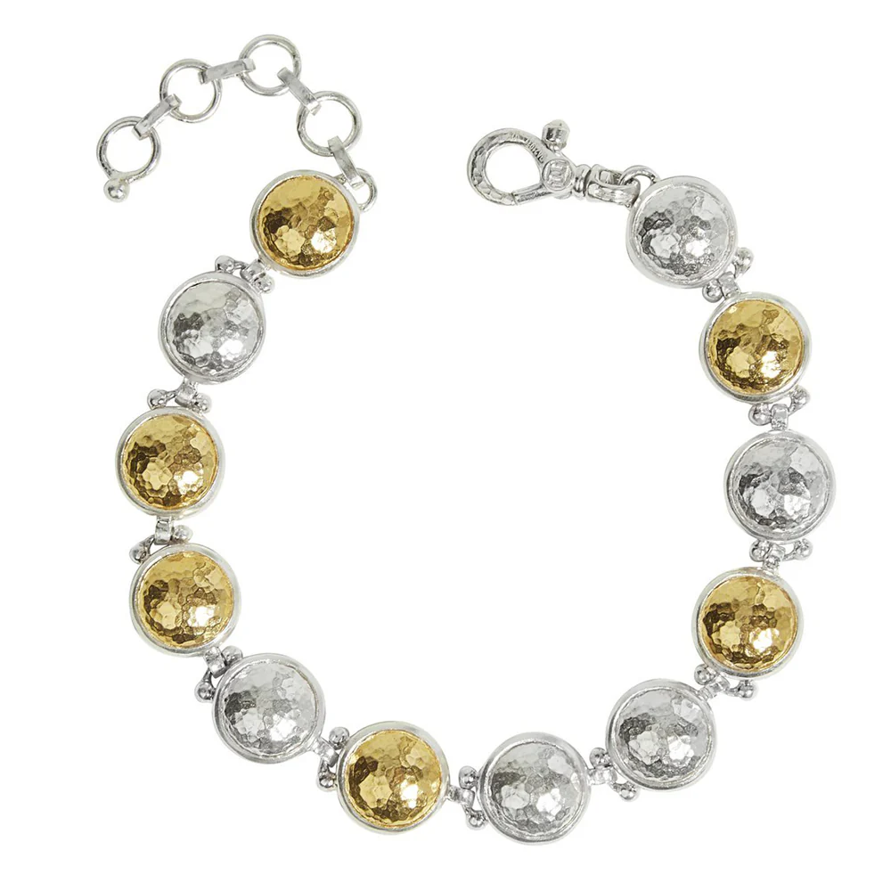 Gurhan Amulet Sterling Silver and Yellow Gold Small All Around Bracelet
