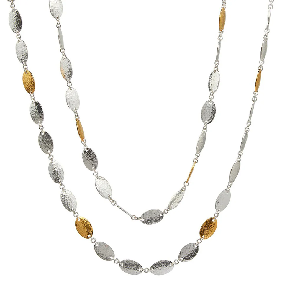 Gurhan Mango Sterling Silver and Yellow Gold Single Strand Long Necklace