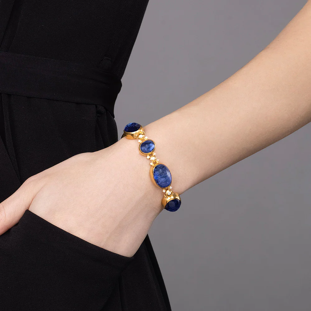 Gurhan Rune All Around Tanzanite Bracelet 24K Yellow Gold - Image 2